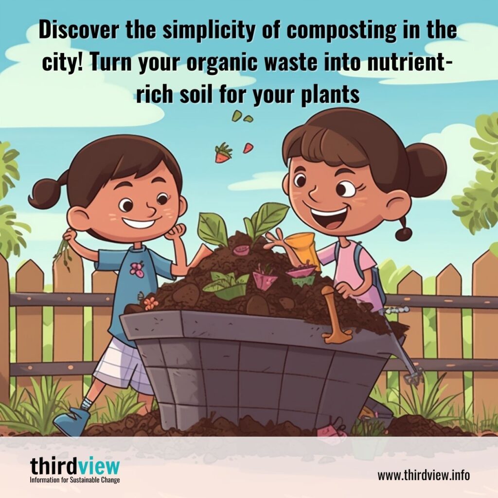 Discover the simplicity of composting in the city! Turn your organic waste into nutrient-rich soil for your plants