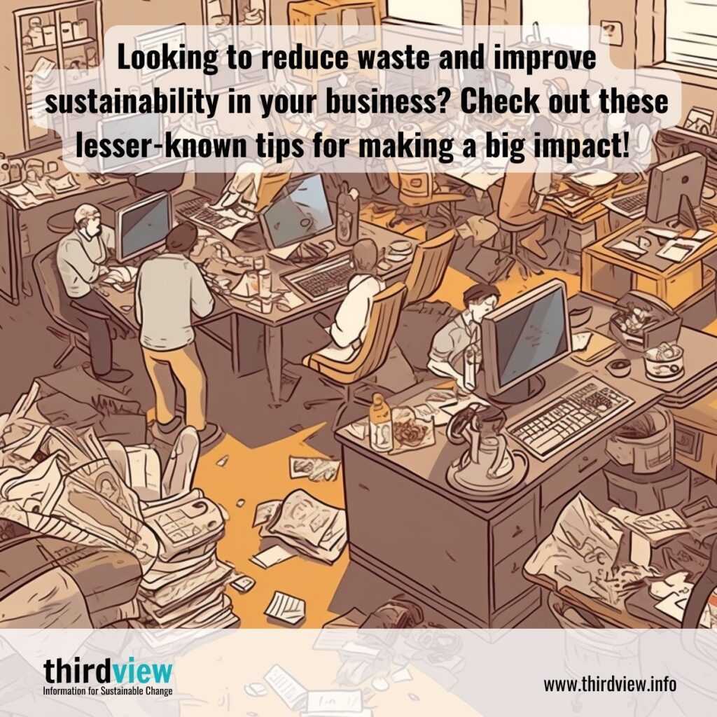 Looking to reduce waste and improve sustainability in your business Check out these lesser-known tips for making a big impact