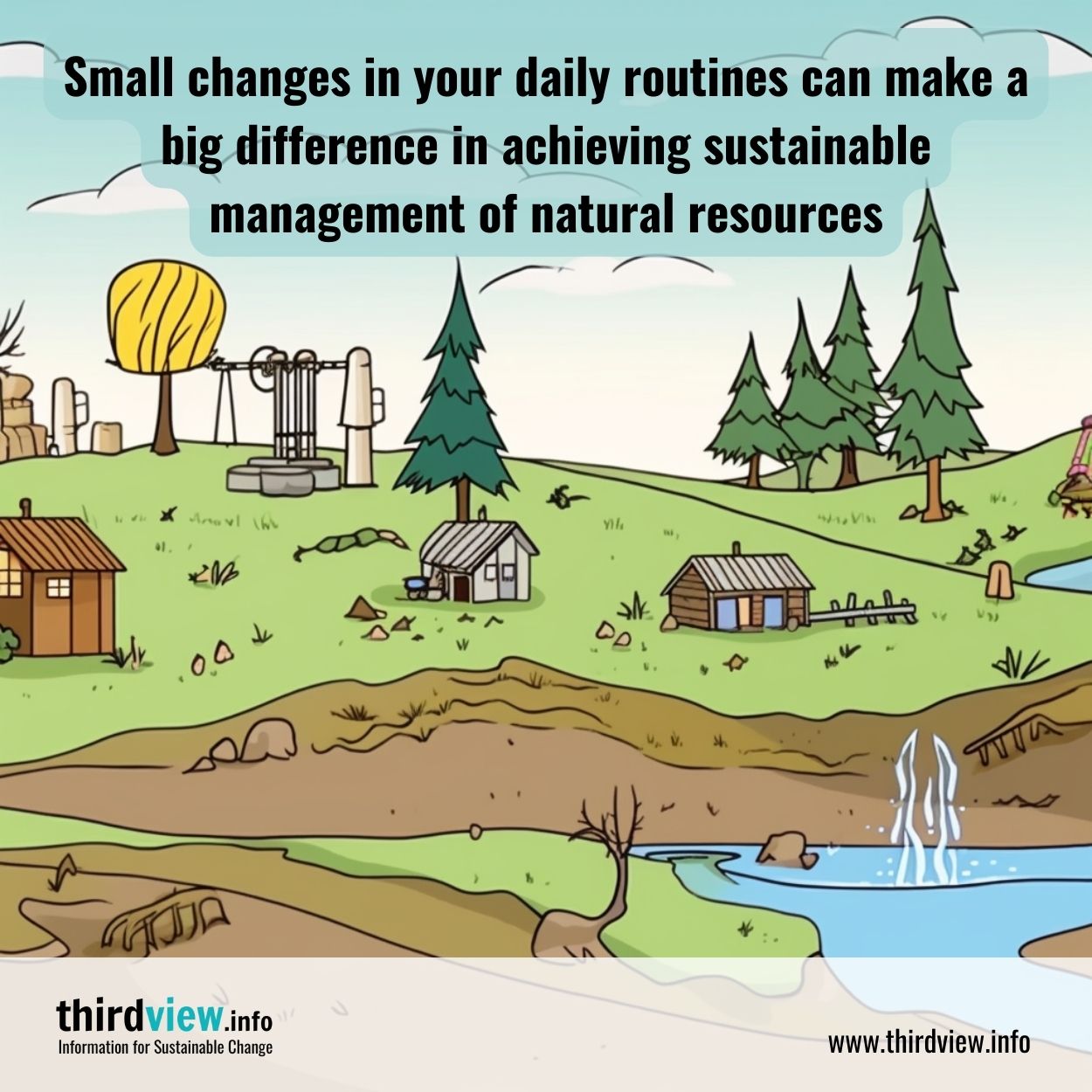 Small changes in your daily routines can make a big difference in achieving sustainable management of natural resources