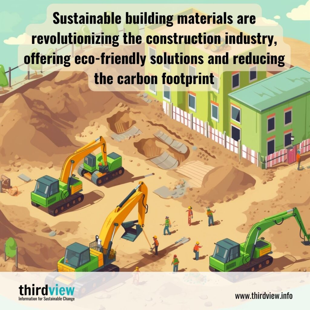 Sustainable building materials are revolutionizing the construction industry, offering eco-friendly solutions and reducing the carbon footprint